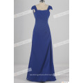 2017 New Wholesale Cap Sleeve Chiffon Evening Dress Royal Blue Long Party Prom Dress